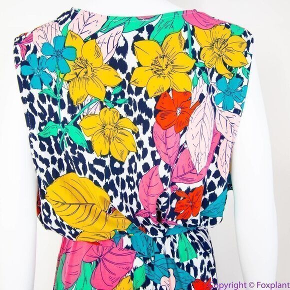 NEW Leota Wild Tropics‎ Justine Sleeveless Faux Wrap Dress, 2X - Picture 4 of 16